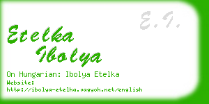 etelka ibolya business card